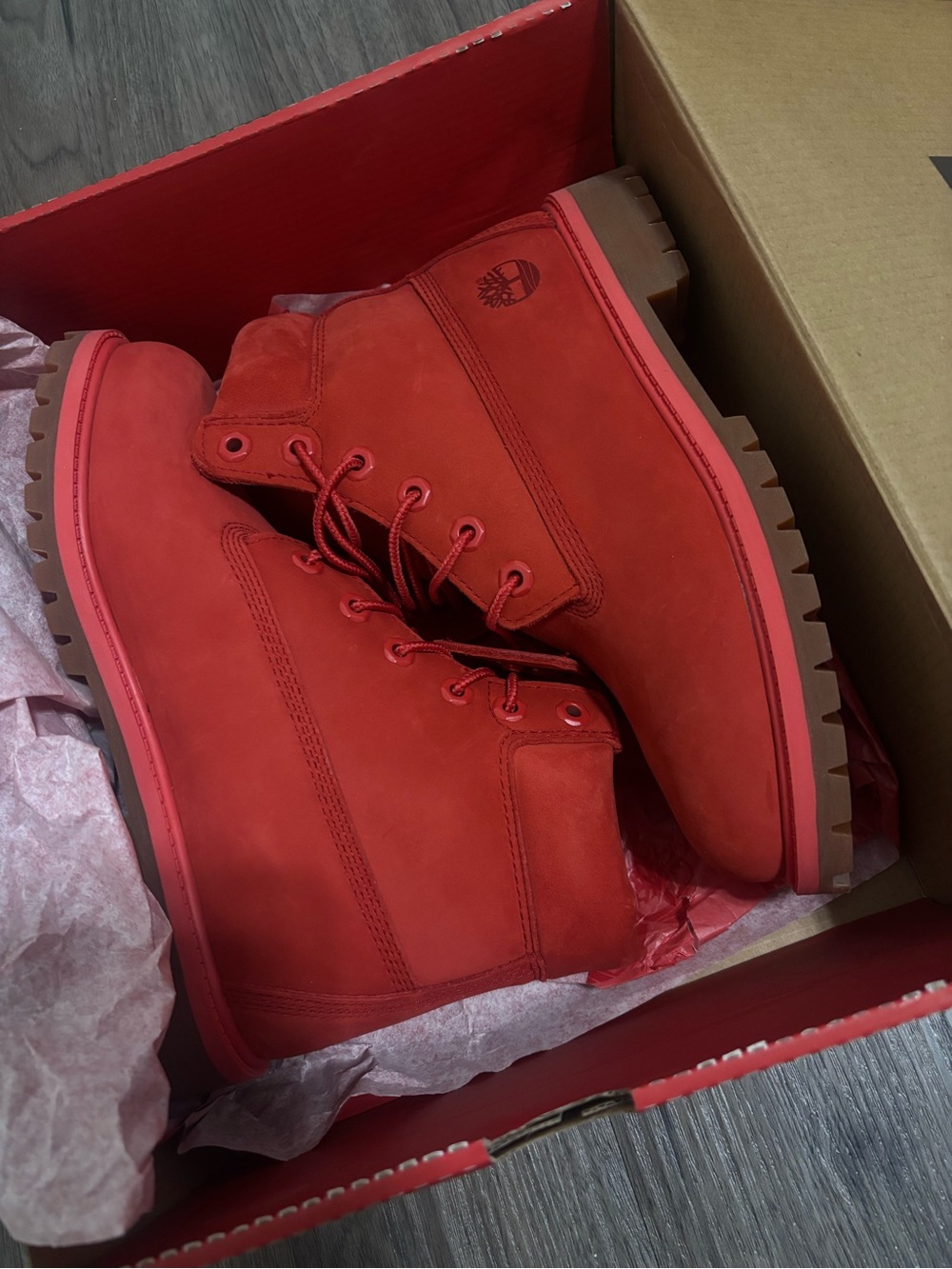 Timberland youth Classic 6-Inch Premium Waterproof Boot - Red